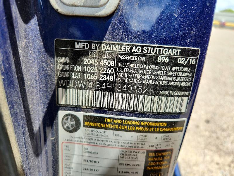 Продажа на аукционе авто 2017 Mercedes-benz C, vin: WDDWJ4JB4HF340152, номер лота: 64053066