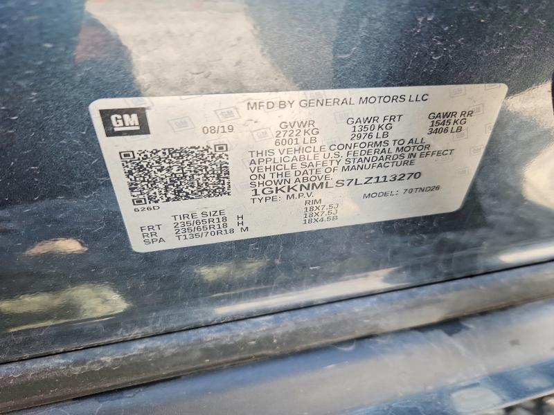 Aukcja sprzedaży 2020 Gmc Acadia, vin: 1GKKNMLS7LZ113270, numer aukcji: 64364246
