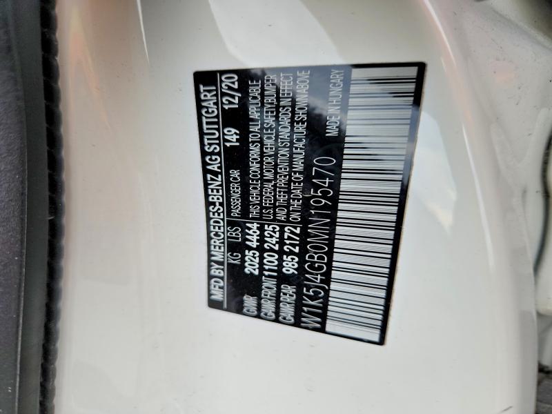 2021 Mercedes-benz Cla მანქანა იყიდება აუქციონზე, vin: W1K5J4GB0MN195470, აუქციონის ნომერი: 63621276