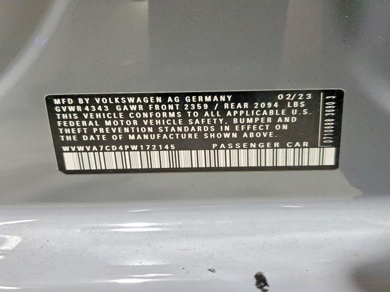 Продажа на аукционе авто 2023 Volkswagen Gti, vin: WVWVA7CD4PW172145, номер лота: 64603546