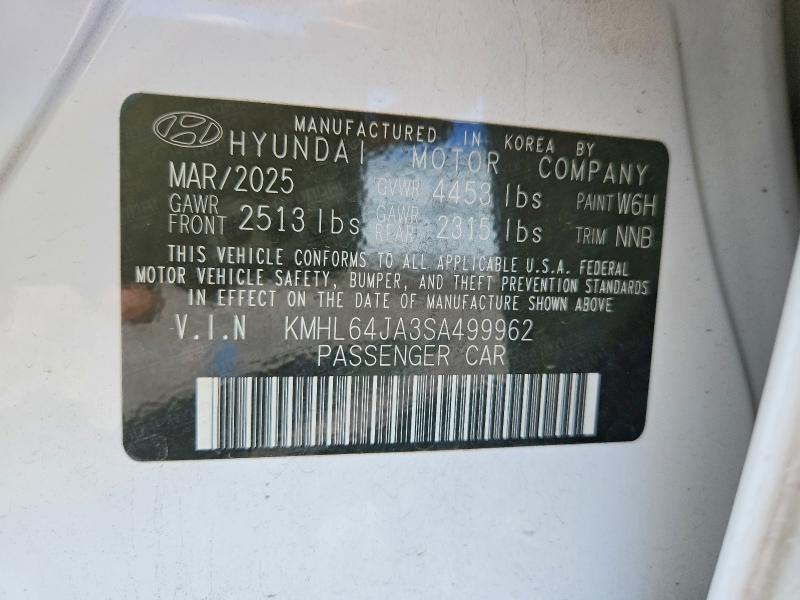 Продаж на аукціоні авто 2025 Hyundai Sonata, vin: KMHL64JA3SA499962, номер лоту: 66438616