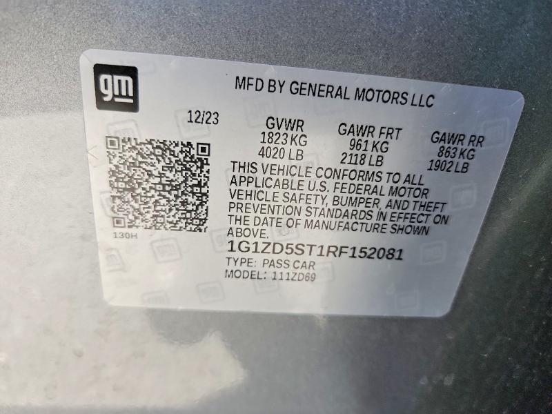 Продаж на аукціоні авто 2024 Chevrolet Malibu, vin: 1G1ZD5ST1RF152081, номер лоту: 65568836