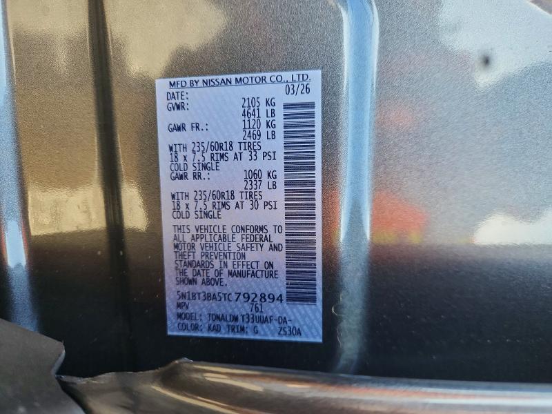 Aukcja sprzedaży 2026 Nissan Rogue, vin: 5N1BT3BA5TC792894, numer aukcji: 65228936