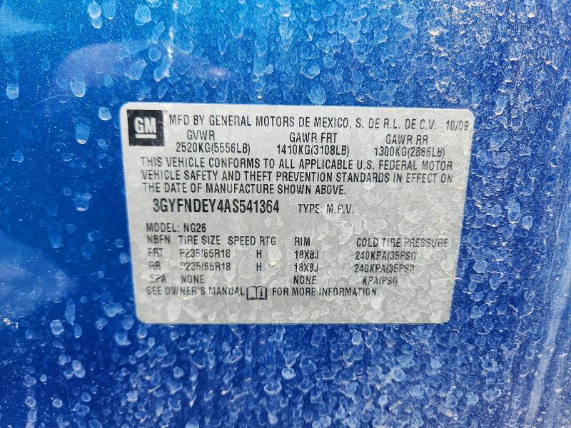 Продаж на аукціоні авто 2010 Cadillac Srx, vin: 3GYFNDEY4AS541364, номер лоту: 65597436