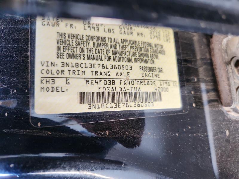 64412716 :رقم المزاد ، 3N1BC13E78L380503 vin ، 2008 Nissan Versa مزاد بيع