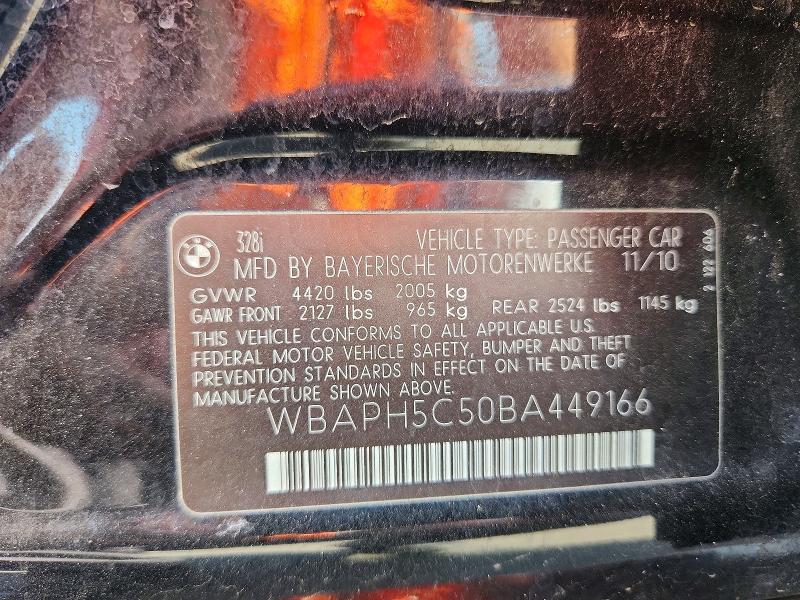 Aukcja sprzedaży 2011 Bmw 328, vin: WBAPH5C50BA449166, numer aukcji: 66837916