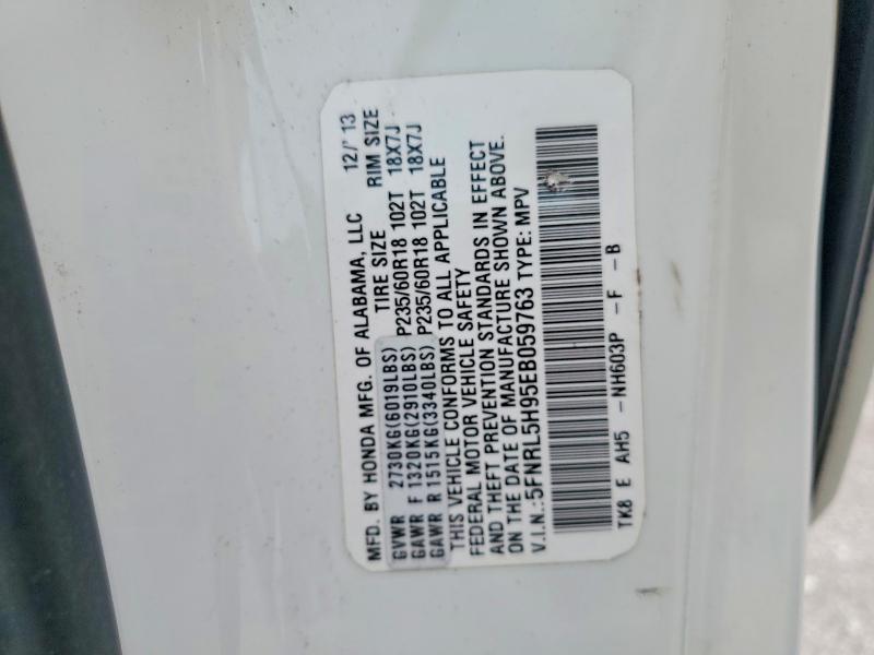 Aukcja sprzedaży 2014 Honda Odyssey, vin: 5FNRL5H95EB059763, numer aukcji: 63157386