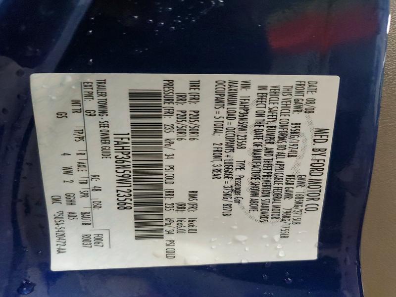 Aukcja sprzedaży 2009 Ford Focus, vin: 1FAHP36N59W123568, numer aukcji: 66907046