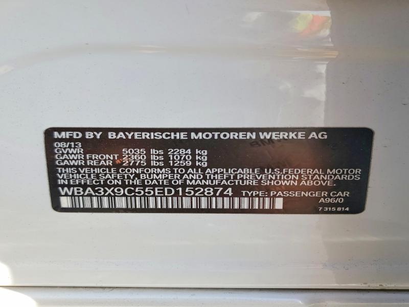 65328026 :رقم المزاد ، WBA3X9C55ED152874 vin ، 2014 Bmw 335 مزاد بيع