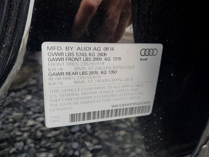 Продаж на аукціоні авто 2015 Audi Q5, vin: WA1CMAFP3FA043899, номер лоту: 66177946