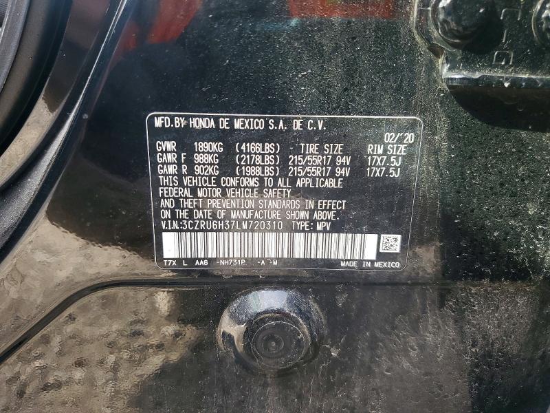 Продажа на аукционе авто 2020 Honda Hr-v, vin: 3CZRU6H37LM720310, номер лота: 66207276