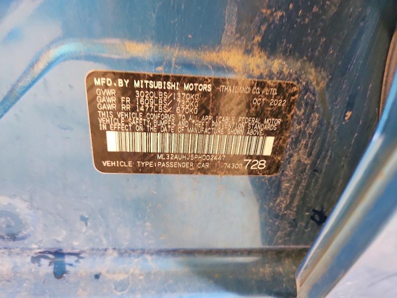 Продажа на аукционе авто 2023 Mitsubishi Mirage, vin: ML32AUHJ5PH002447, номер лота: 65479746