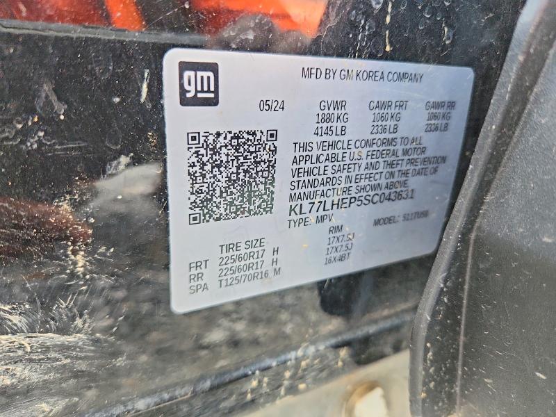 Aukcja sprzedaży 2025 Chevrolet Trax, vin: KL77LHEP5SC043631, numer aukcji: 63743396