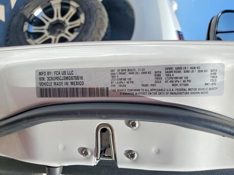 Продажа на аукционе авто 2021 Ram 2500, vin: 3C6UR5CJ3MG676816, номер лота: 65035566