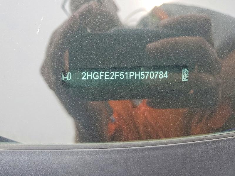 Продажа на аукционе авто 2023 Honda Civic, vin: 2HGFE2F51PH570784, номер лота: 64716406