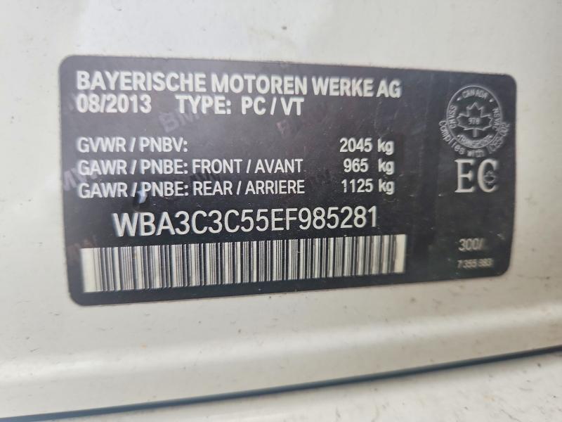 65697436 :رقم المزاد ، WBA3C3C55EF985281 vin ، 2014 Bmw 320 مزاد بيع
