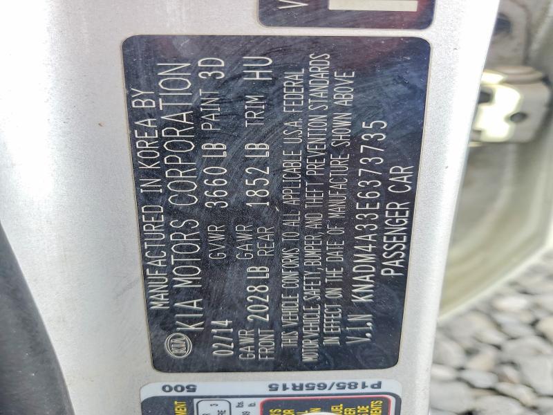 Aukcja sprzedaży 2014 Kia Rio, vin: KNADM4A33E6373735, numer aukcji: 65948736