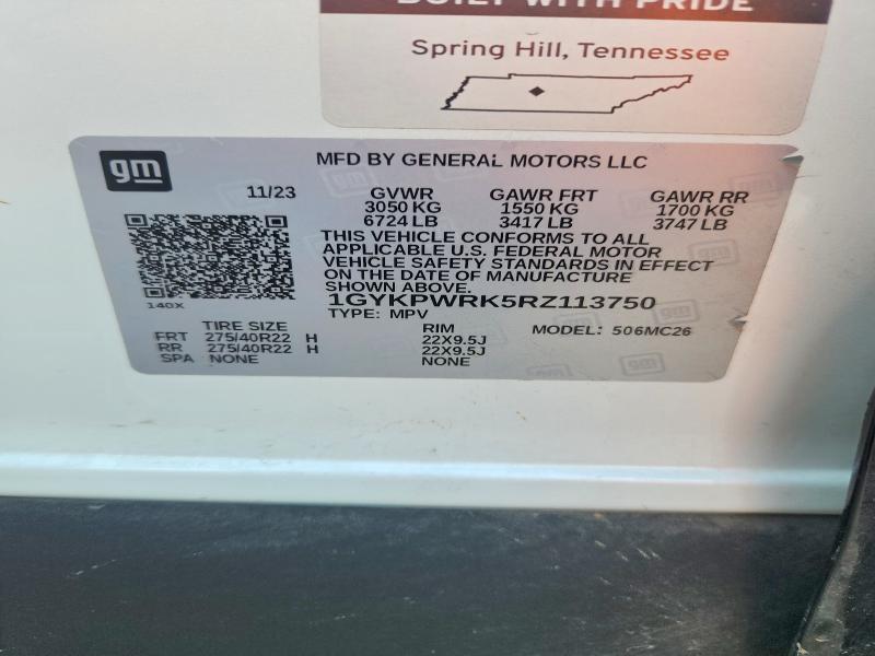 Продаж на аукціоні авто 2024 Cadillac Lyriq, vin: 1GYKPWRK5RZ113750, номер лоту: 66914156