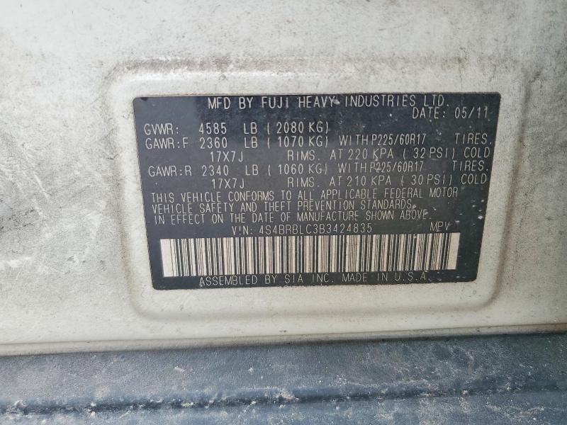 Продаж на аукціоні авто 2011 Subaru Outback, vin: 4S4BRBLC3B3424835, номер лоту: 65557376