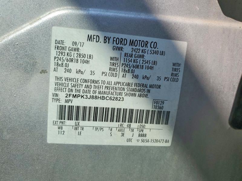 Продажа на аукционе авто 2017 Ford Edge, vin: 2FMPK3J88HBC62823, номер лота: 63664266
