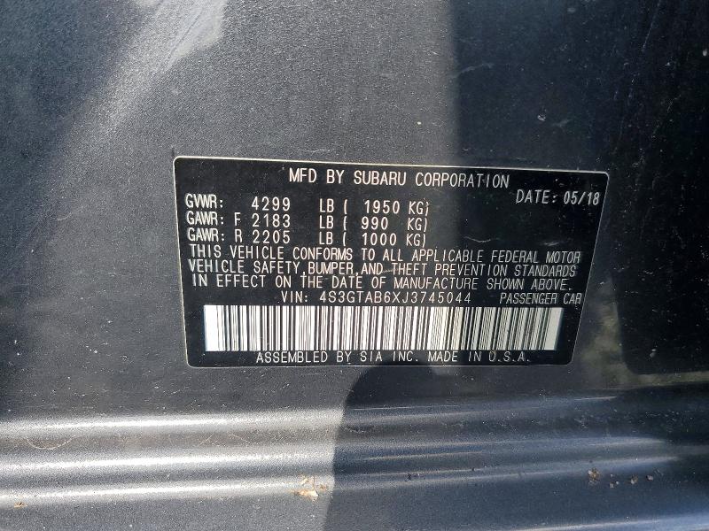 Aukcja sprzedaży 2018 Subaru Impreza, vin: 4S3GTAB6XJ3745044, numer aukcji: 66384296