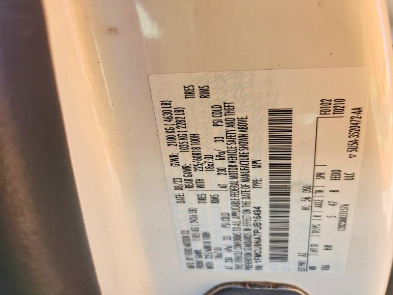 65940366 :رقم المزاد ، 1FMCU9NA7PUB16494 vin ، 2023 Ford Escape مزاد بيع