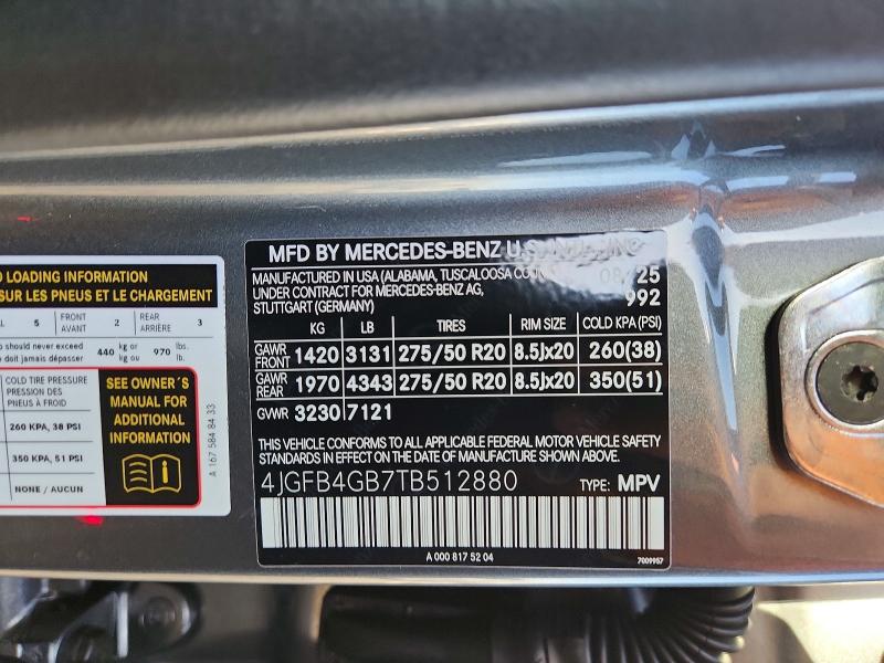 66228066 :رقم المزاد ، 4JGFB4GB7TB512880 vin ، 2026 Mercedes-benz Gle مزاد بيع