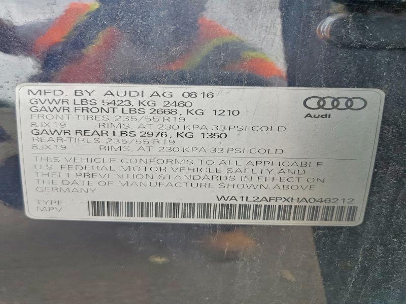 Продажа на аукционе авто 2017 Audi Q5, vin: WA1L2AFPXHA046212, номер лота: 65192776