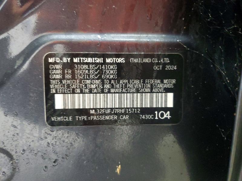 Продажа на аукционе авто 2024 Mitsubishi Mirage, vin: ML32FUFJ7RHF15712, номер лота: 63477816