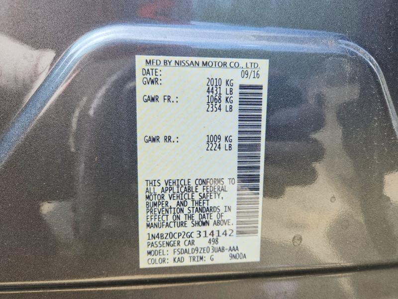 Aukcja sprzedaży 2016 Nissan Leaf, vin: 1N4BZ0CP2GC314142, numer aukcji: 63496616