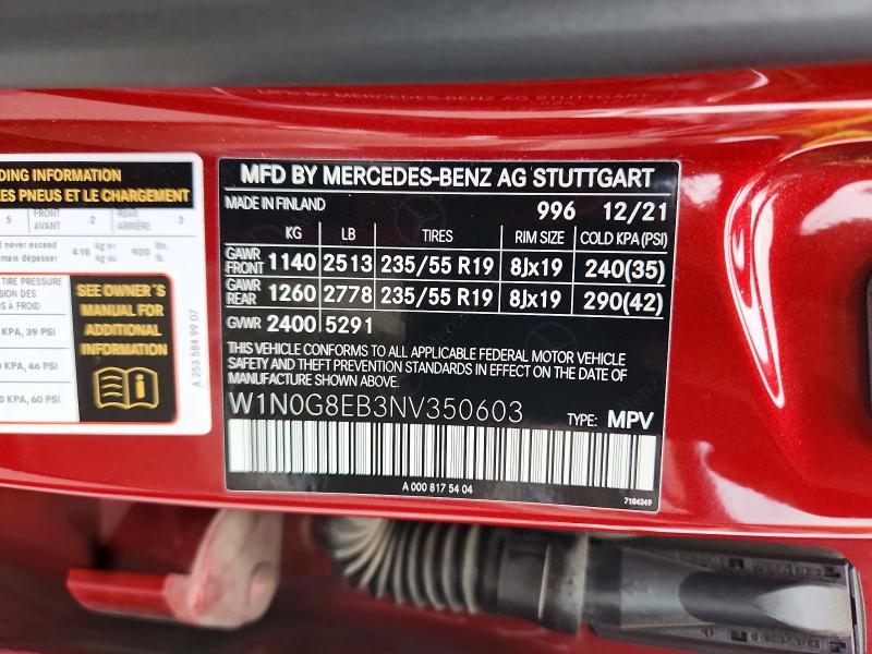 Продаж на аукціоні авто 2022 Mercedes-benz Glc, vin: W1N0G8EB3NV350603, номер лоту: 66935996