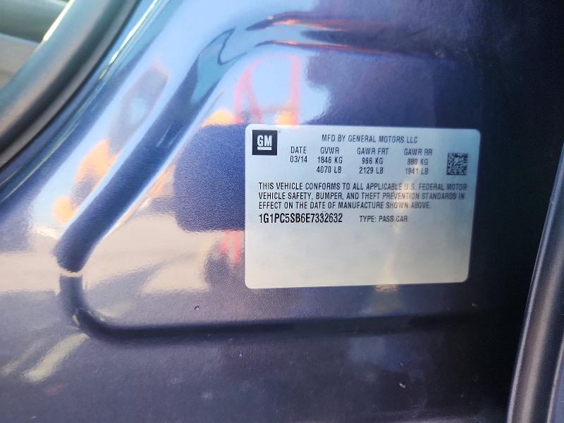 66377666 :رقم المزاد ، 1G1PC5SB6E7332632 vin ، 2014 Chevrolet Cruze مزاد بيع