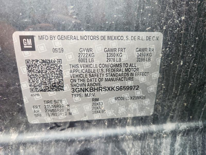 Aukcja sprzedaży 2019 Chevrolet Blazer, vin: 3GNKBHRSXKS659972, numer aukcji: 63876306