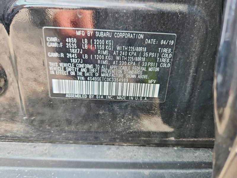 Aukcja sprzedaży 2019 Subaru Outback, vin: 4S4BSETC0K3354989, numer aukcji: 63863706