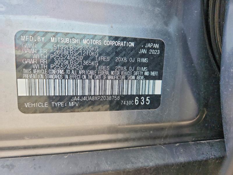 Aukcja sprzedaży 2023 Mitsubishi Outlander, vin: JA4J4UA8XPZ038758, numer aukcji: 63850356