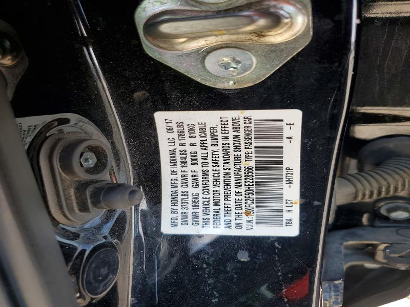 63910566 :رقم المزاد ، 19XFC2F50HE228566 vin ، 2017 Honda Civic مزاد بيع