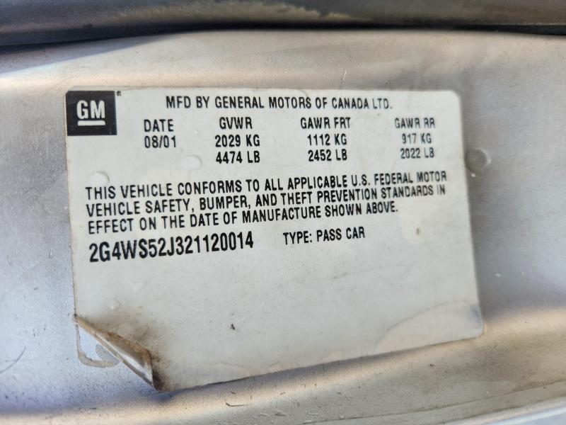 Продажа на аукционе авто 2002 Buick Century, vin: 2G4WS52J321120014, номер лота: 63886816
