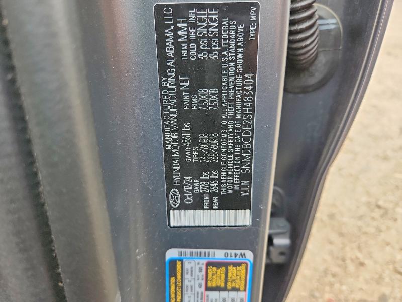 2025 Hyundai Tucson მანქანა იყიდება აუქციონზე, vin: 5NMJBCDE2SH483404, აუქციონის ნომერი: 65417576