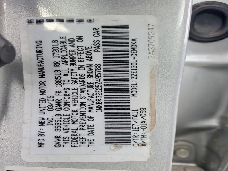 2005 Toyota Corolla მანქანა იყიდება აუქციონზე, vin: 1NXBR32E25Z495788, აუქციონის ნომერი: 64178126