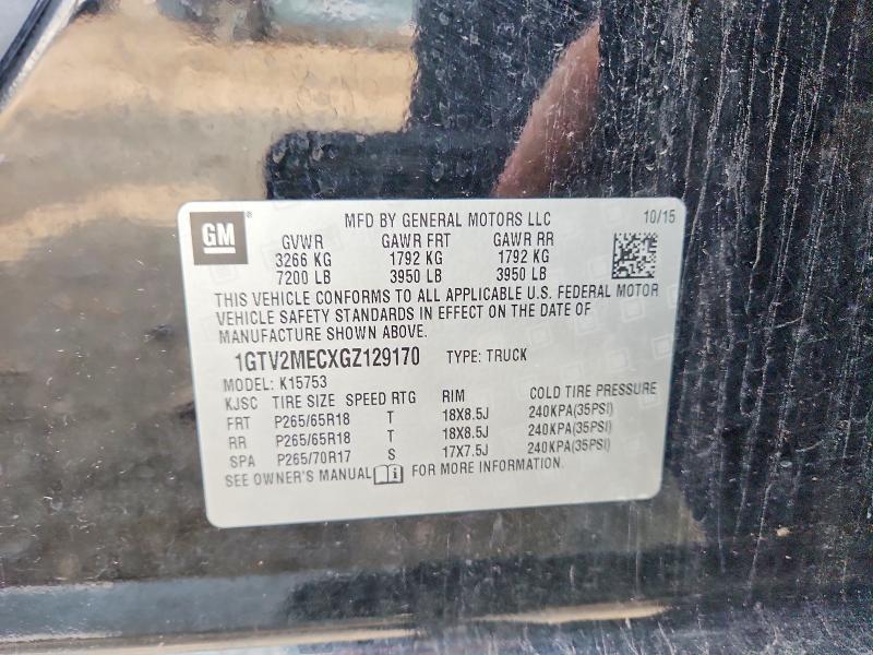 Aukcja sprzedaży 2016 Gmc Sierra, vin: 1GTV2MECXGZ129170, numer aukcji: 65008826