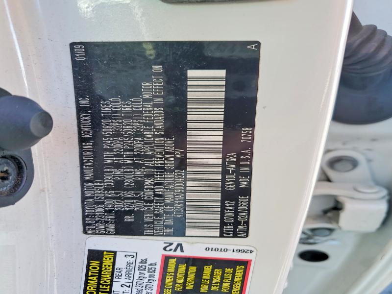64667606 :رقم المزاد ، 4T3ZK11A79U004232 vin ، 2009 Toyota Venza مزاد بيع