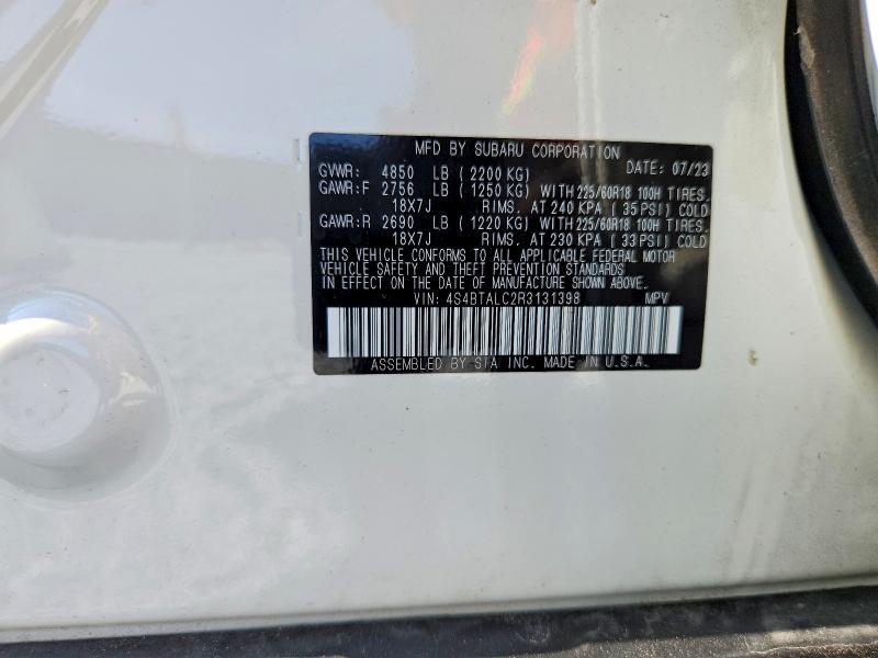 Aukcja sprzedaży 2024 Subaru Outback, vin: 4S4BTALC2R3131398, numer aukcji: 63842636