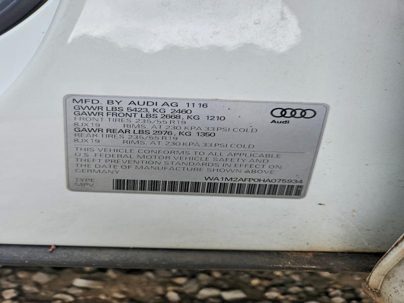 Aukcja sprzedaży 2017 Audi Q5, vin: WA1M2AFP0HA075934, numer aukcji: 66545146