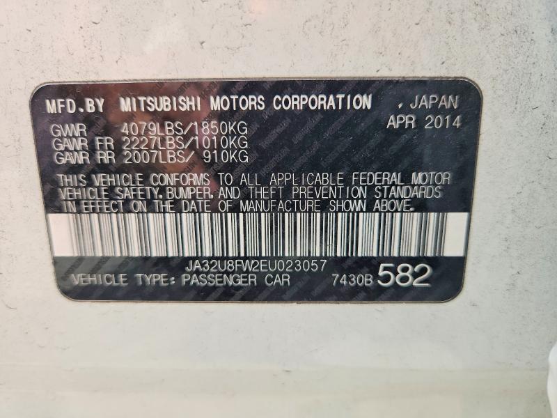 2014 Mitsubishi Lancer მანქანა იყიდება აუქციონზე, vin: JA32U8FW2EU023057, აუქციონის ნომერი: 64115156