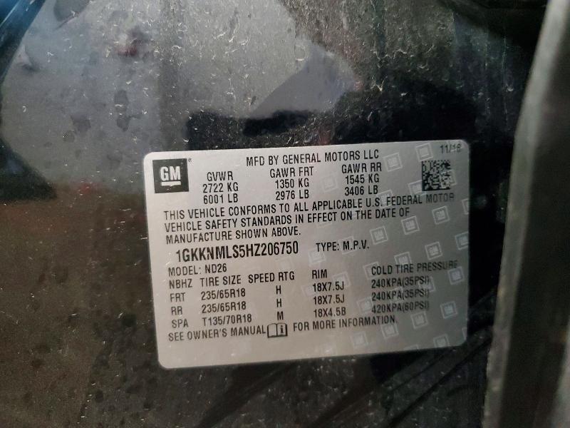Продажа на аукционе авто 2017 Gmc Acadia, vin: 1GKKNMLS5HZ206750, номер лота: 63650506