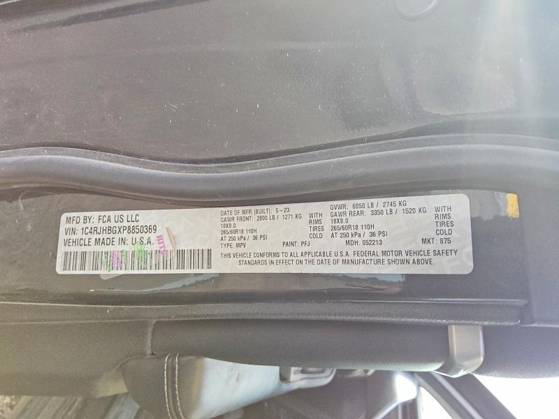 2023 Jeep Grand Cherokee მანქანა იყიდება აუქციონზე, vin: 1C4RJHBGXP8850369, აუქციონის ნომერი: 63399056