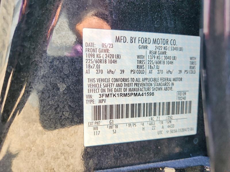 Продаж на аукціоні авто 2023 Ford Mustang Mach-e, vin: 3FMTK1RM5PMA41598, номер лоту: 63948576