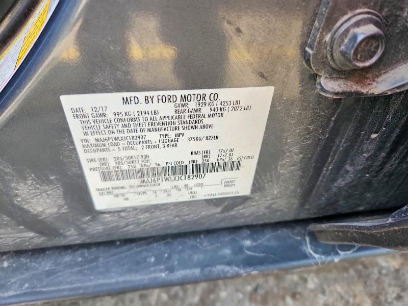 Продаж на аукціоні авто 2018 Ford Ecosport, vin: MAJ6P1WLXJC182907, номер лоту: 65649316