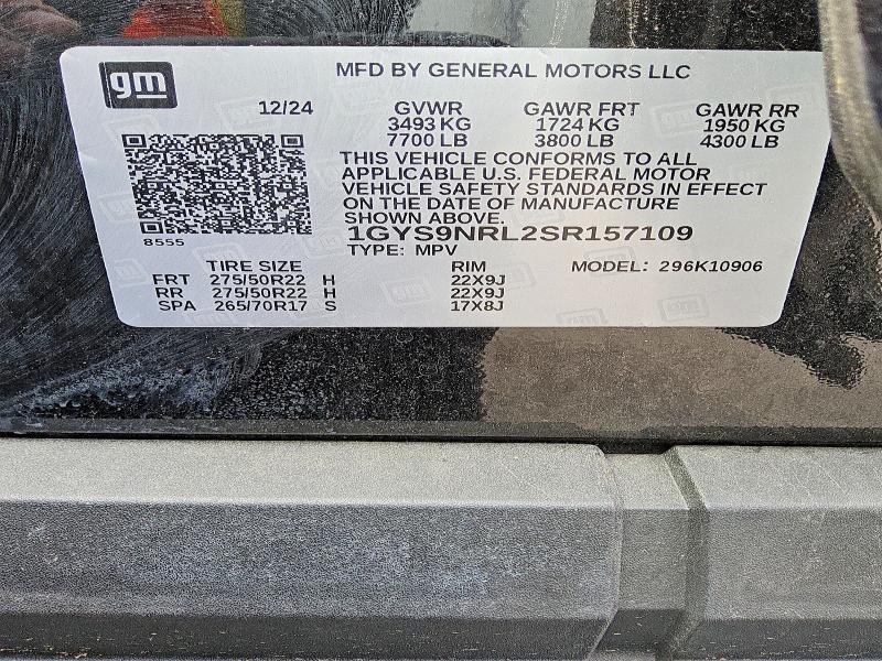 Продаж на аукціоні авто 2025 Cadillac Escalade, vin: 1GYS9NRL2SR157109, номер лоту: 65732046