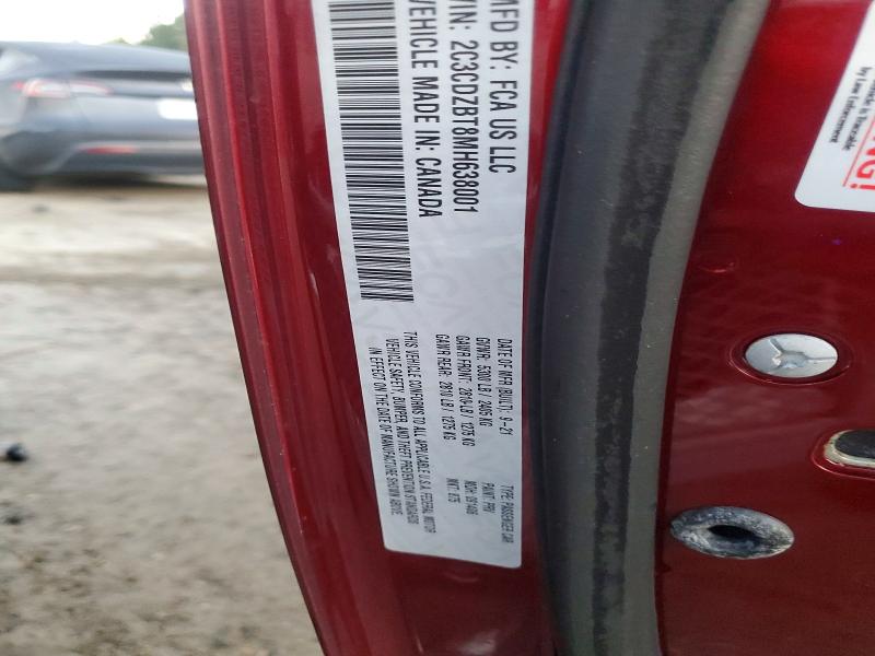 2021 Dodge Challenger მანქანა იყიდება აუქციონზე, vin: 2C3CDZBT8MH638001, აუქციონის ნომერი: 64942276